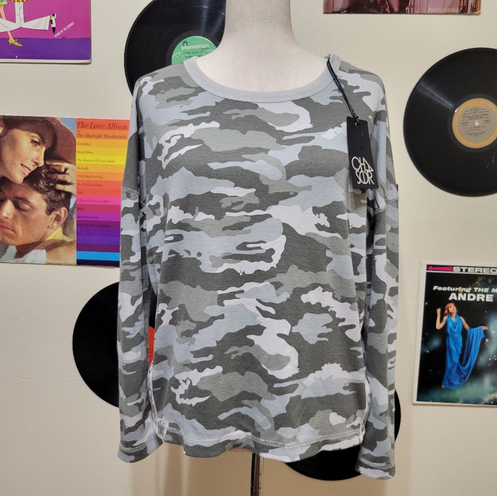 Chaser | Camouflage Print Long Sleeve Top